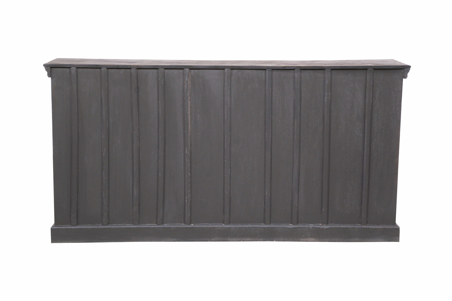 Distressed Gray Solid Wood Sideboard w/ 4 Doors