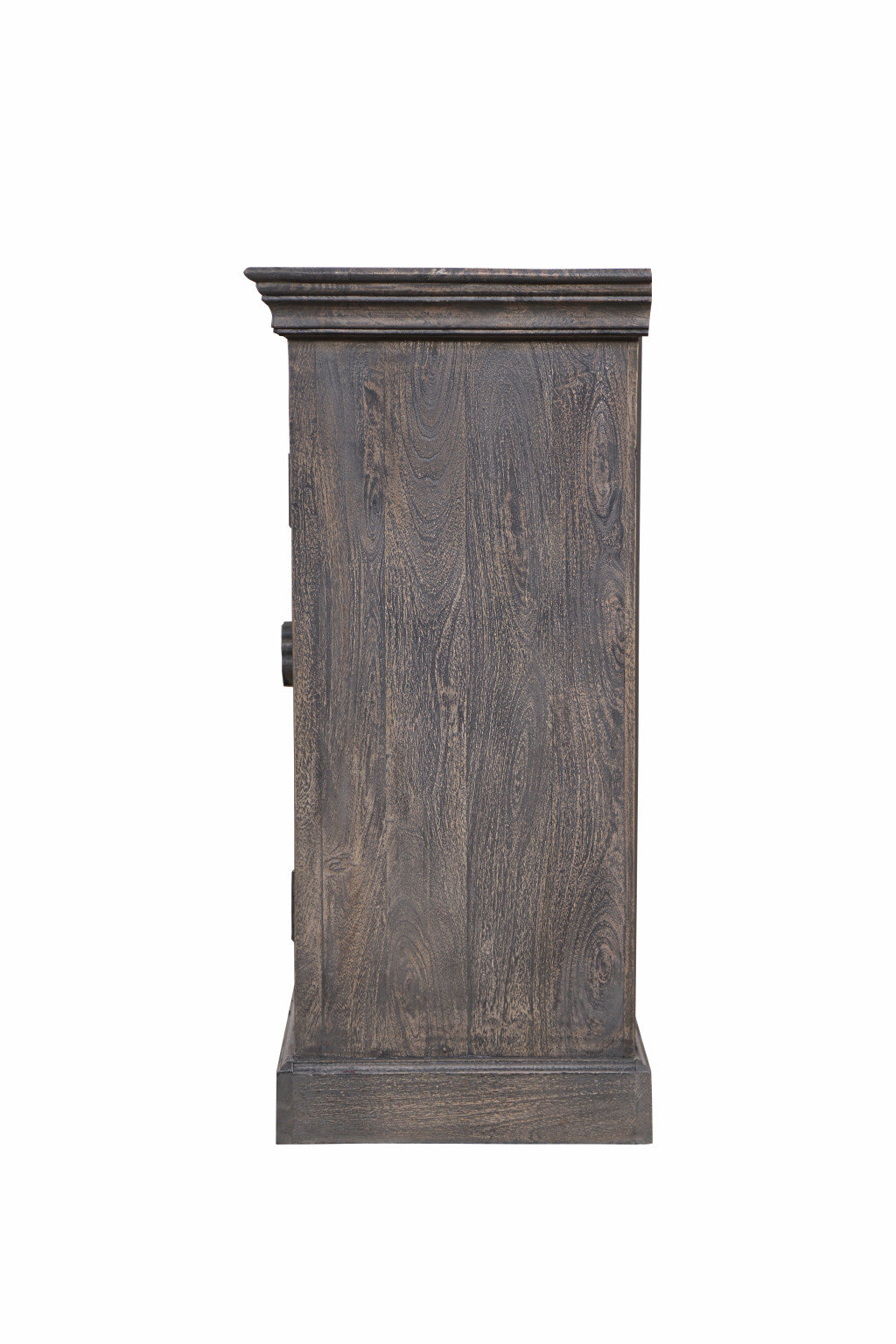Distressed Gray Solid Wood Sideboard w/ 4 Doors
