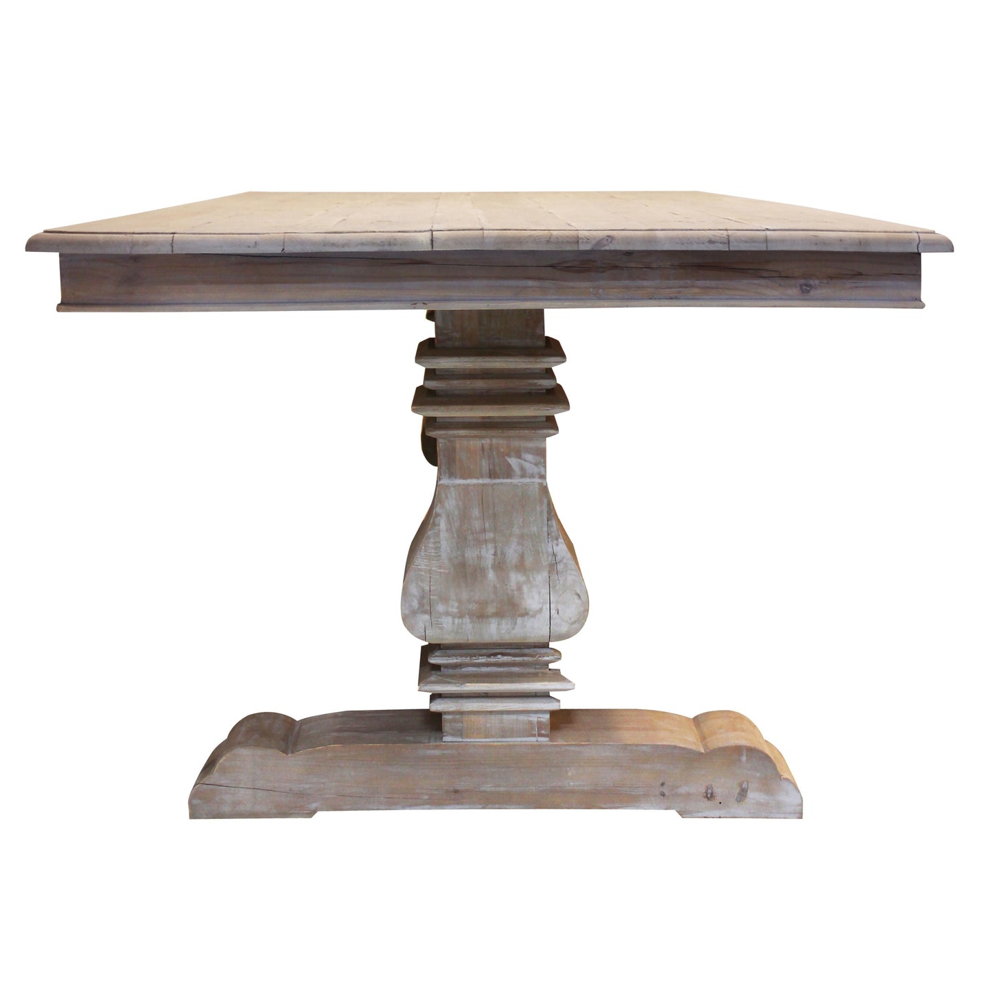 Gray Solid Wood Dining Table