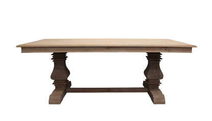 Gray Solid Wood Dining Table