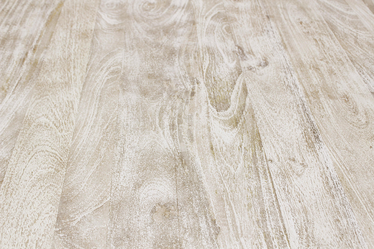 Antiqued White Solid Wood Trestle Base Dining Table