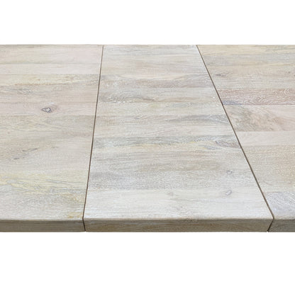 Light Brown Rectangular Solid Wood Butterfly Leaf Dining Table