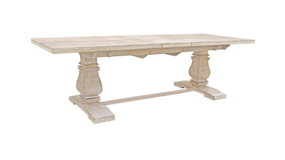 Light Brown Rectangular Solid Wood Butterfly Leaf Dining Table