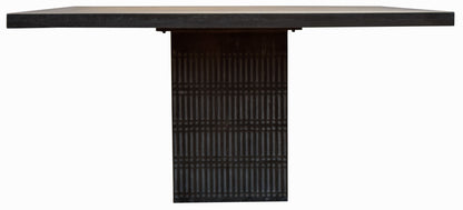 Antique Brown Square Solid Wood Dining Table