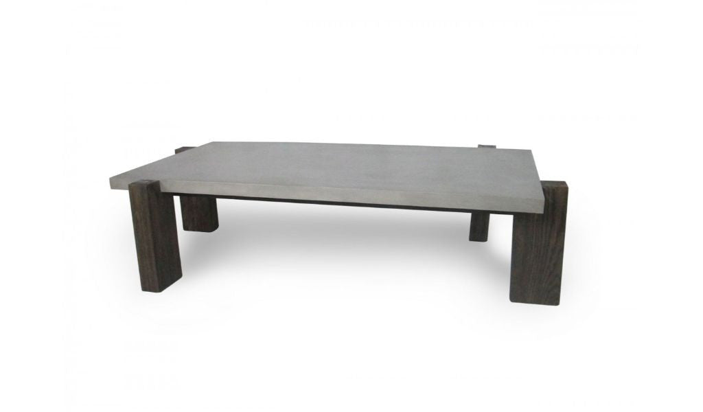 Walnut & Dark Grey Concrete Coffee Table