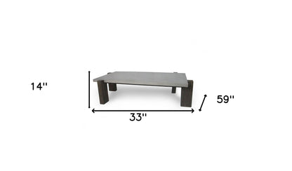 Walnut & Dark Grey Concrete Coffee Table