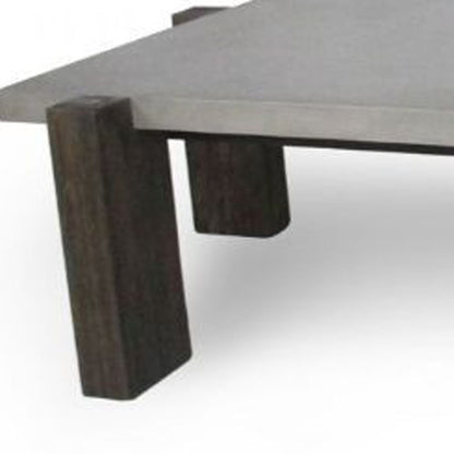 Walnut & Dark Grey Concrete Coffee Table