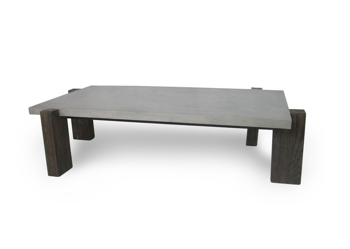 Walnut & Dark Grey Concrete Coffee Table