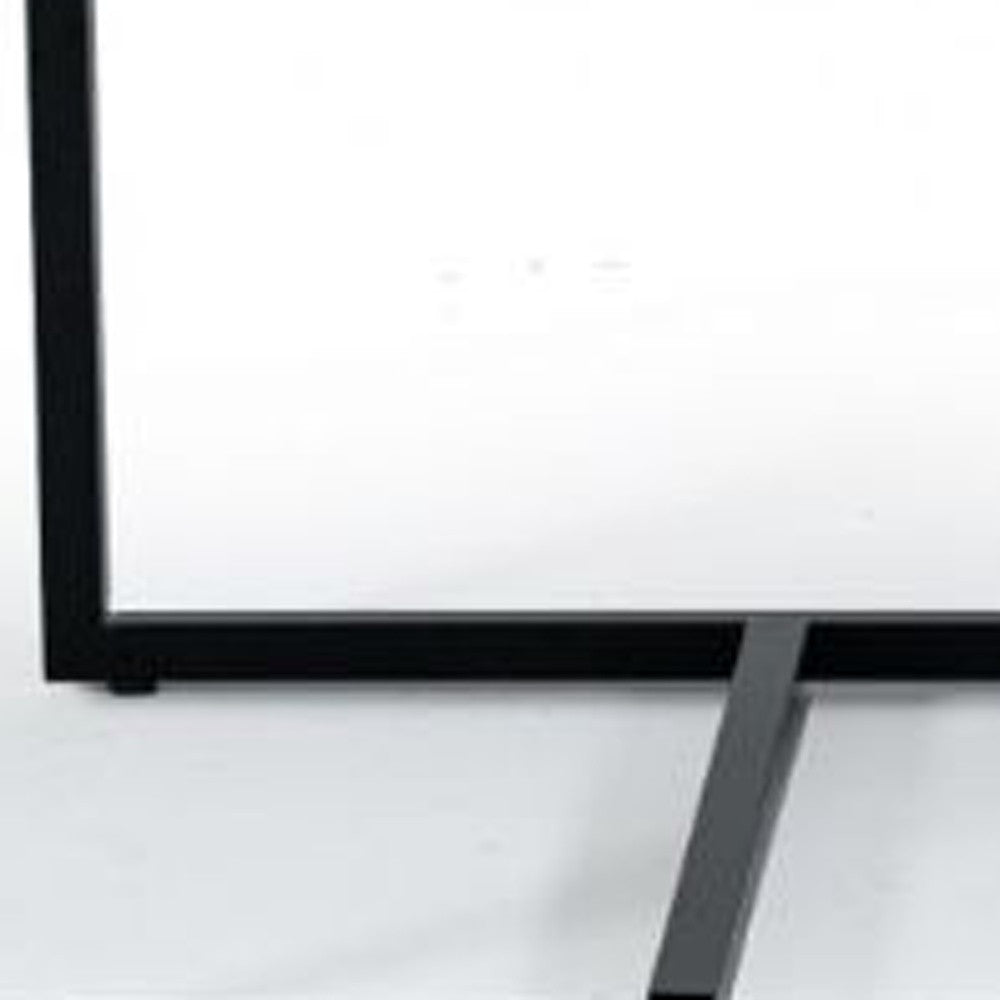Black & Black Marble Stone Coffee Table