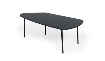 Black & Black Marble Stone Free Form Coffee Table
