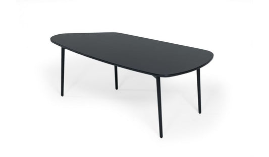 Black & Black Marble Stone Free Form Coffee Table