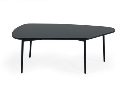 Black & Black Marble Stone Free Form Coffee Table