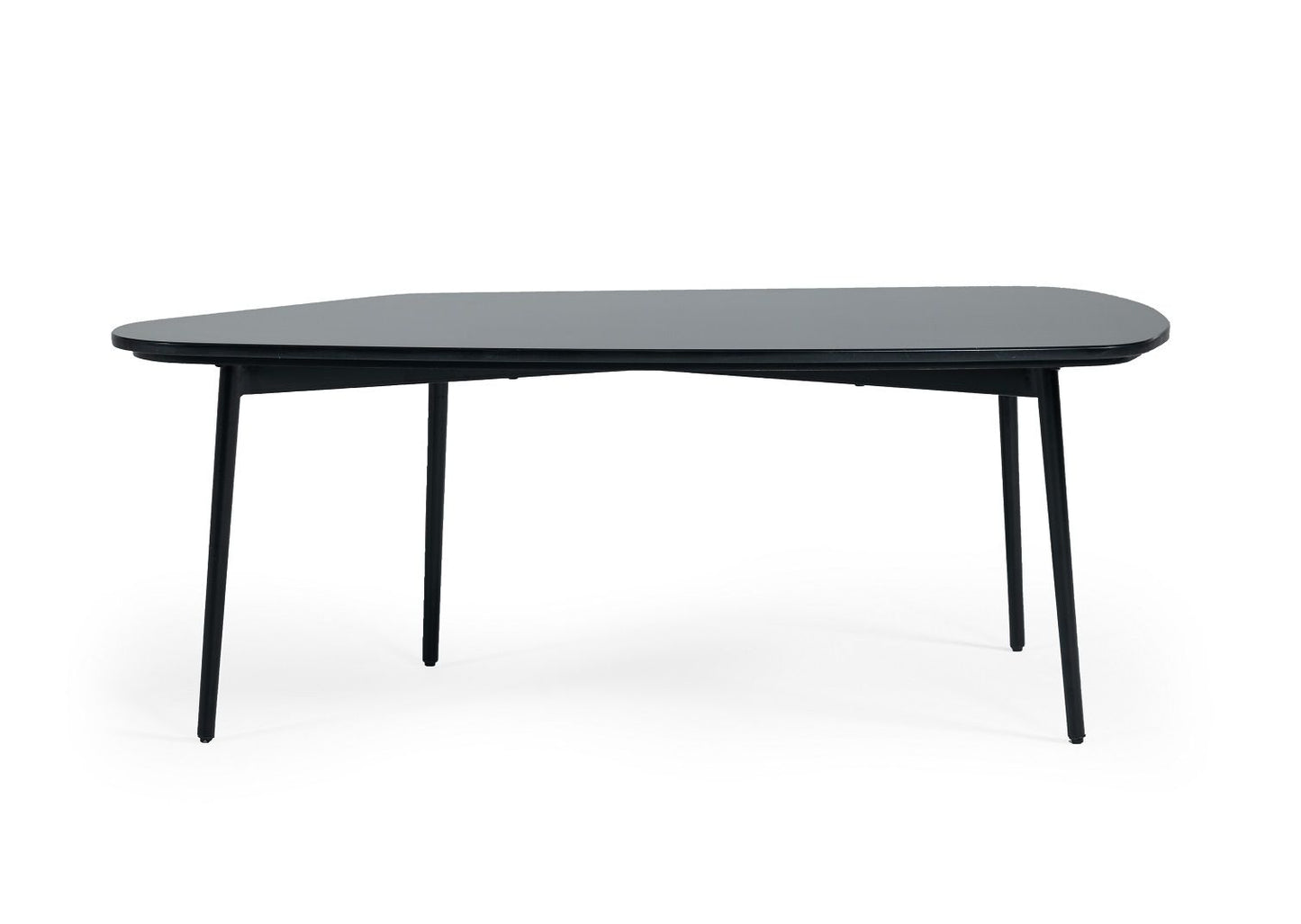 Black & Black Marble Stone Free Form Coffee Table