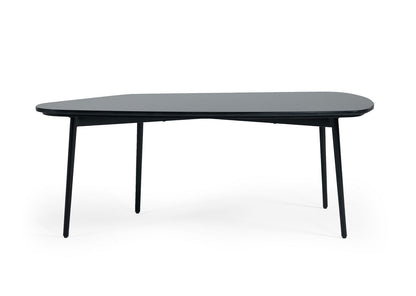 Black & Black Marble Stone Free Form Coffee Table