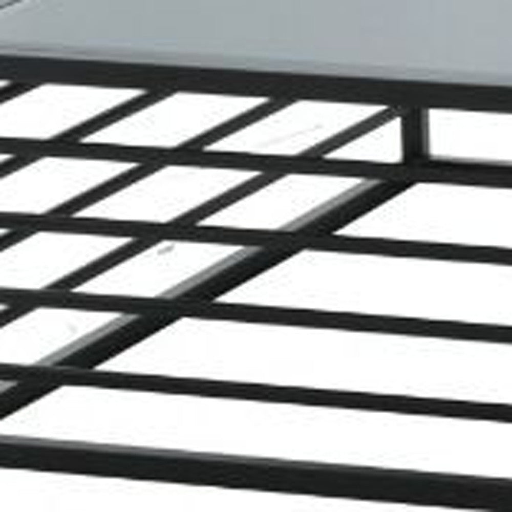 Black & Smoked Glass Square Coffee Table