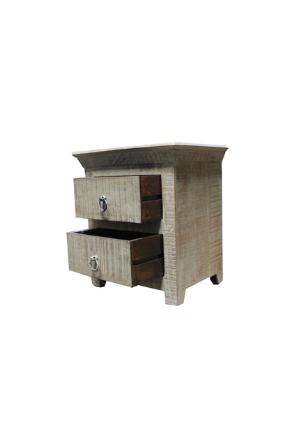 Gray 2 Drawer Nightstand