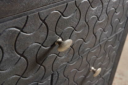 Gray Four Drawer Nightstand