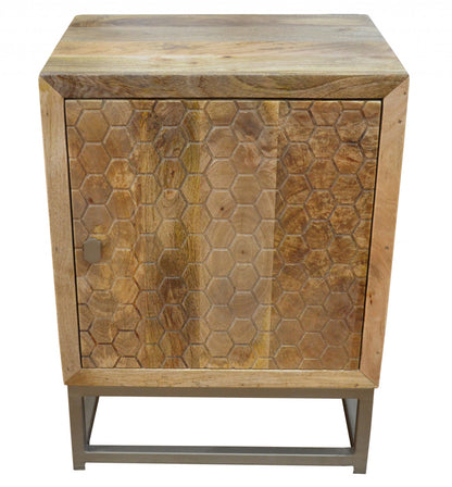 Natural Solid Wood Nightstand