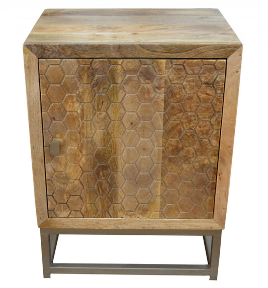 Natural Solid Wood Nightstand