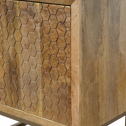 Natural Solid Wood Nightstand