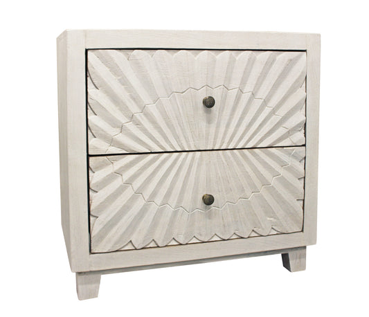 Ivory 2 Drawer Nightstand