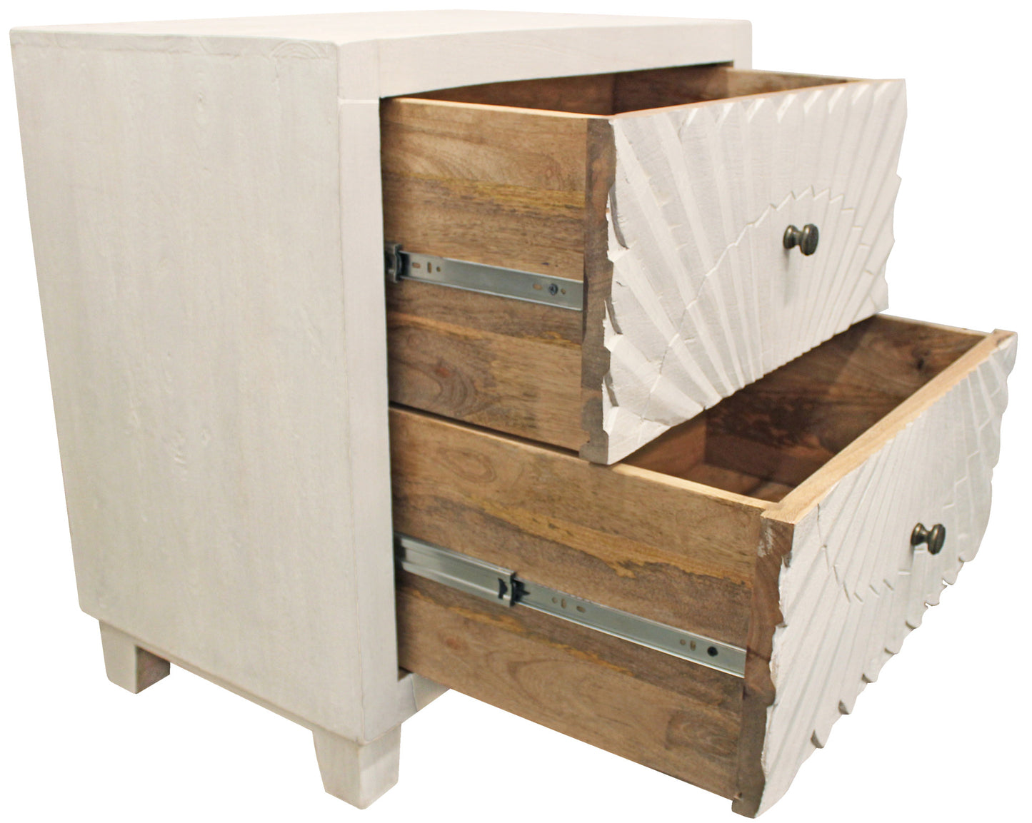 Ivory 2 Drawer Nightstand