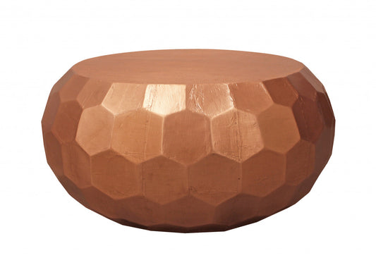 Copper Iron Hexagon Drum Drum Coffee Table image 4