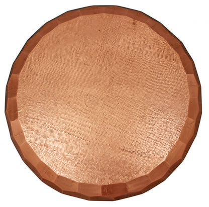 Rustic Copper Brass Hexagon Coffee Table