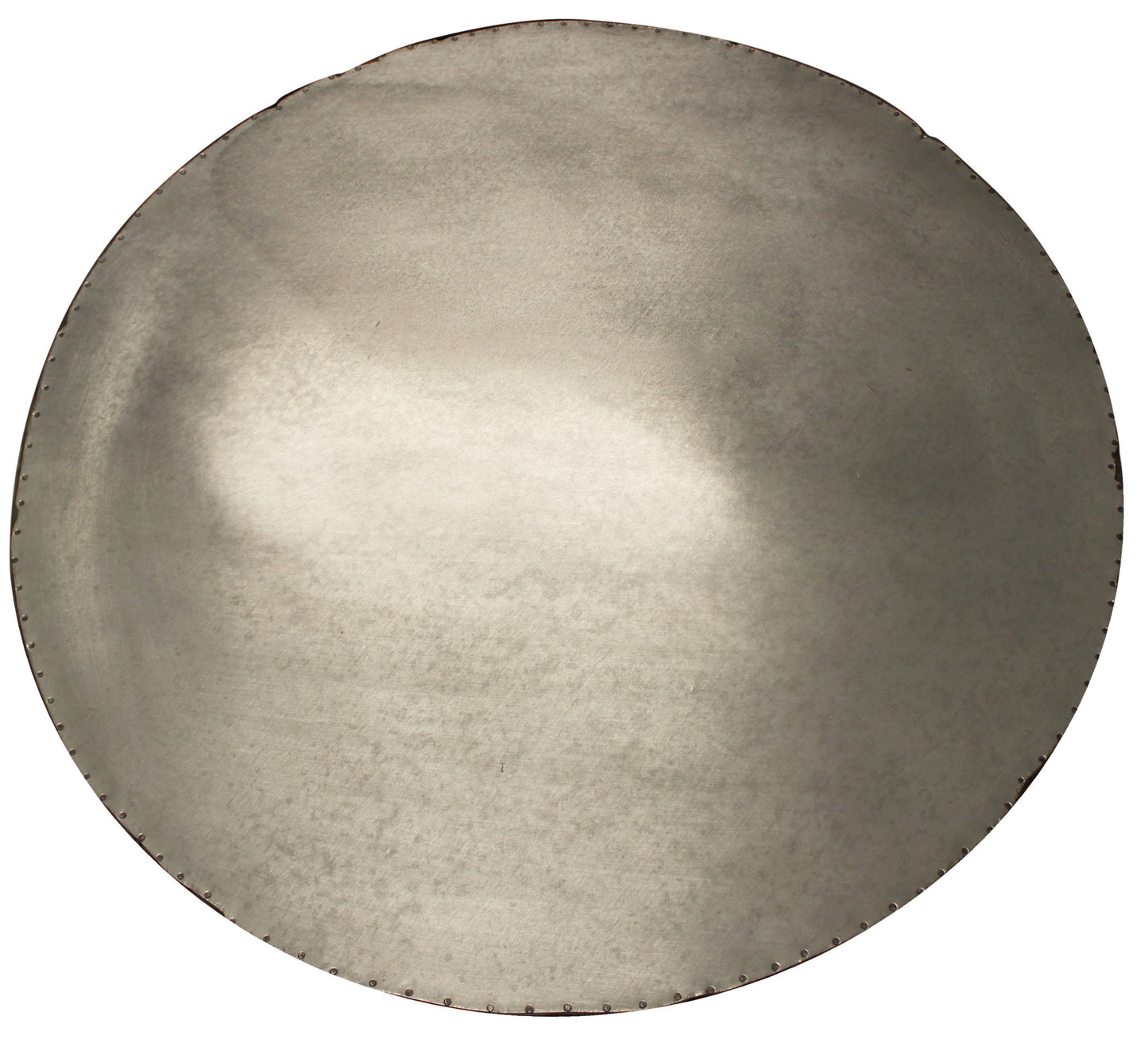 White & Natural Iron & Solid Wood Round Drum Coffee Table image 4