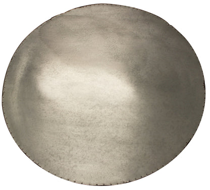 White & Natural Iron & Solid Wood Round Drum Coffee Table image 4