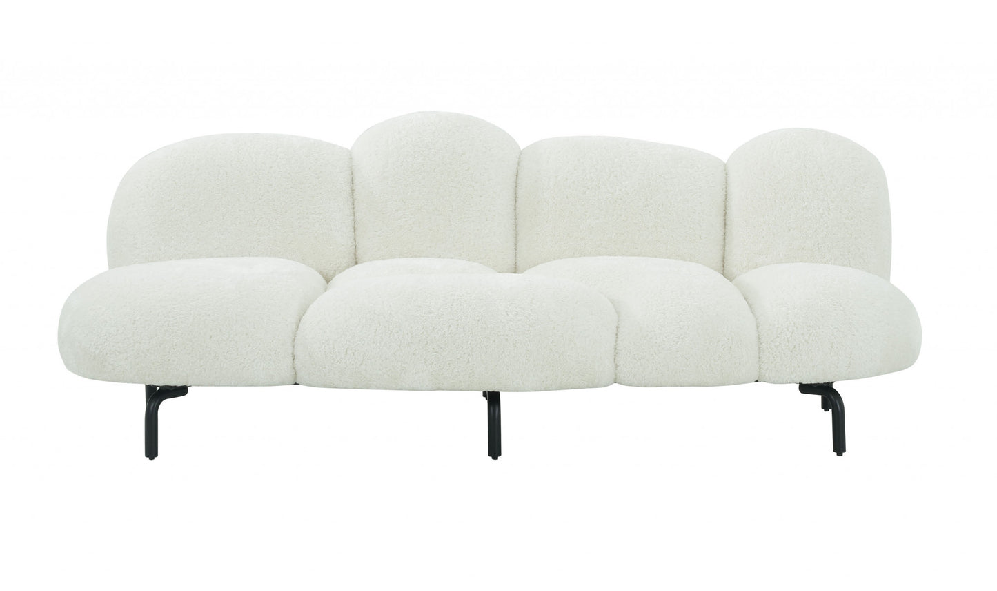 White Sofa With Black Legs