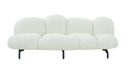White Sofa With Black Legs