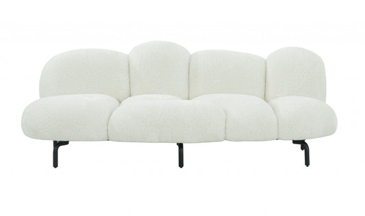 White Sofa With Black Legs