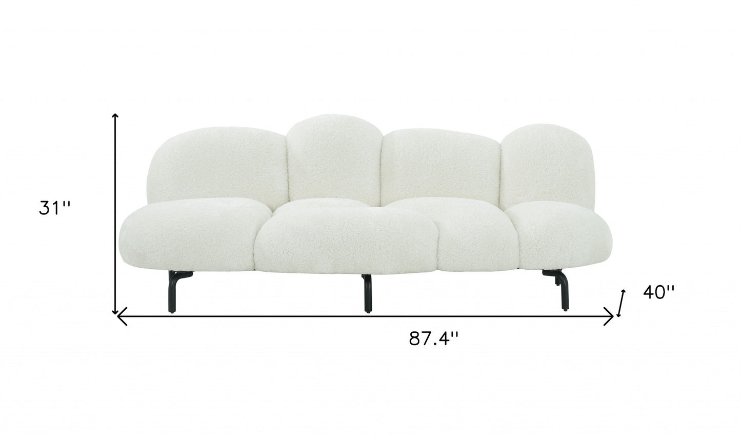 White Sofa With Black Legs