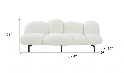 White Sofa With Black Legs