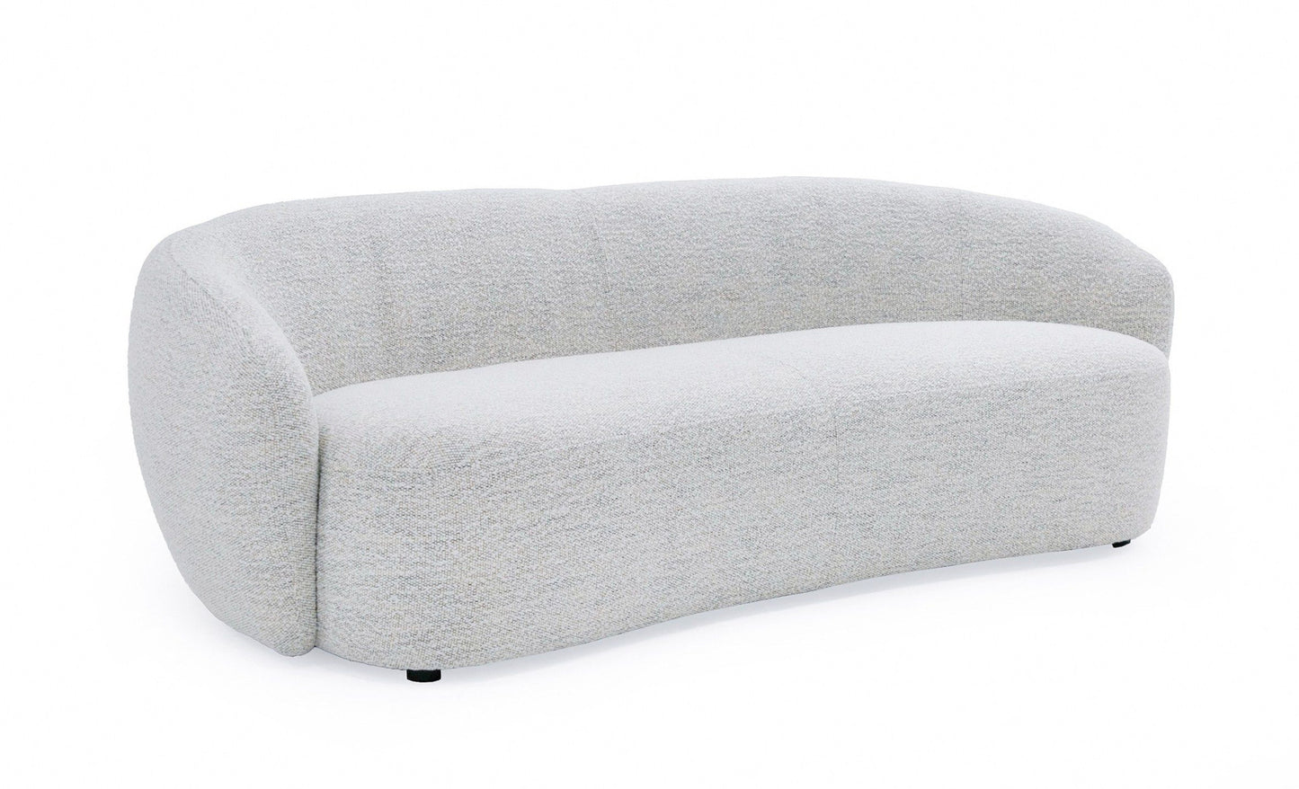 Off White Fabric Sofa With Black Legs