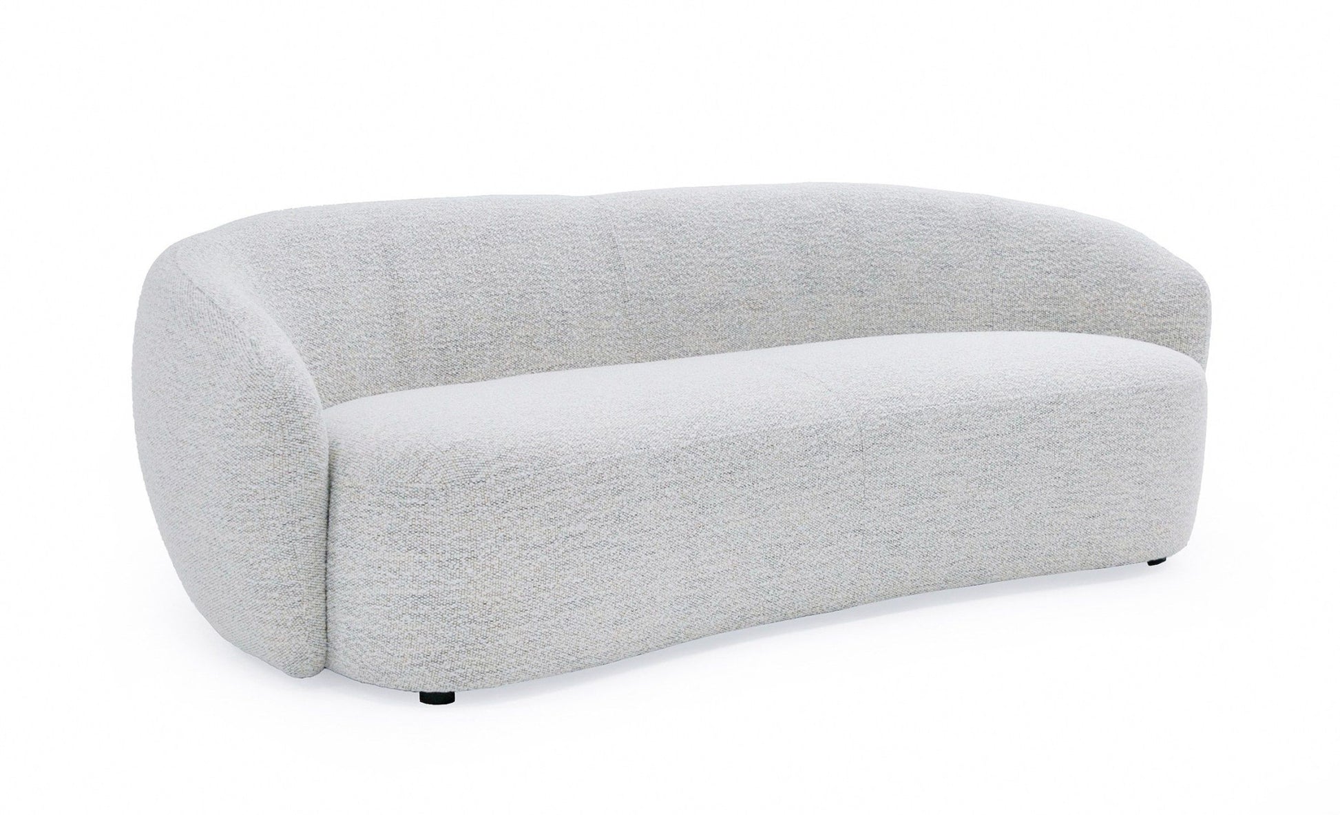 Off White Fabric Sofa With Black Legs
