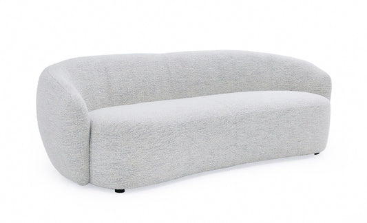 Off White Fabric Sofa With Black Legs
