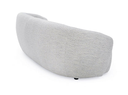Off White Fabric Sofa With Black Legs