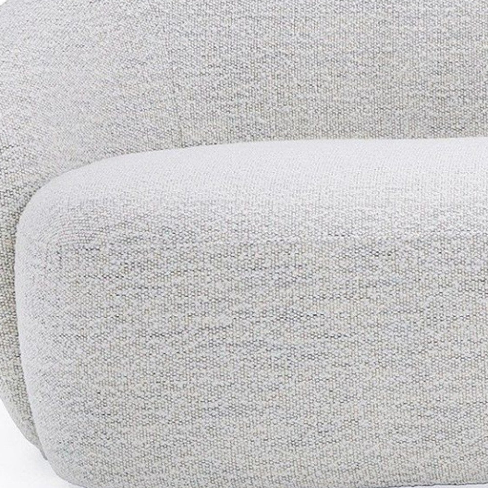 Off White Fabric Sofa With Black Legs
