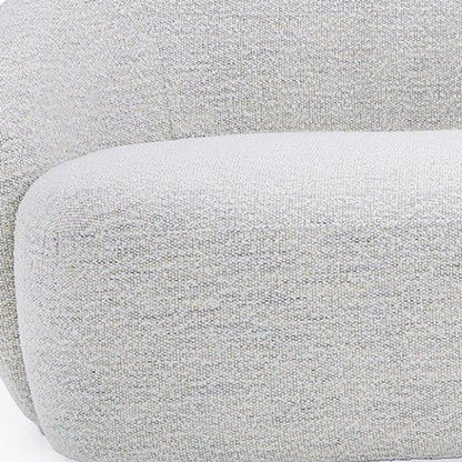 Off White Fabric Sofa With Black Legs