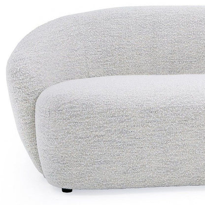 Off White Fabric Sofa With Black Legs
