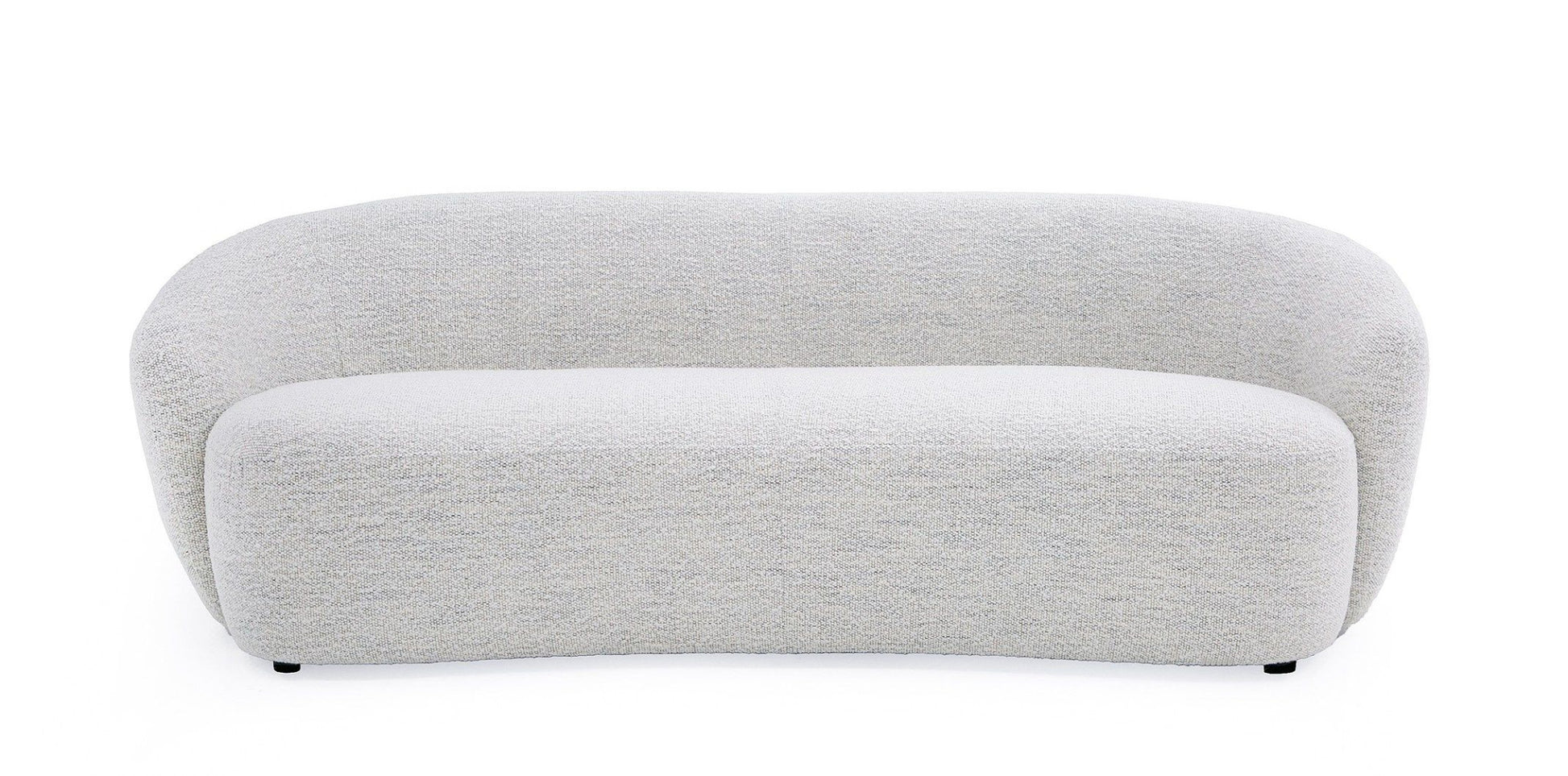 Off White Fabric Sofa With Black Legs