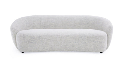 Off White Fabric Sofa With Black Legs