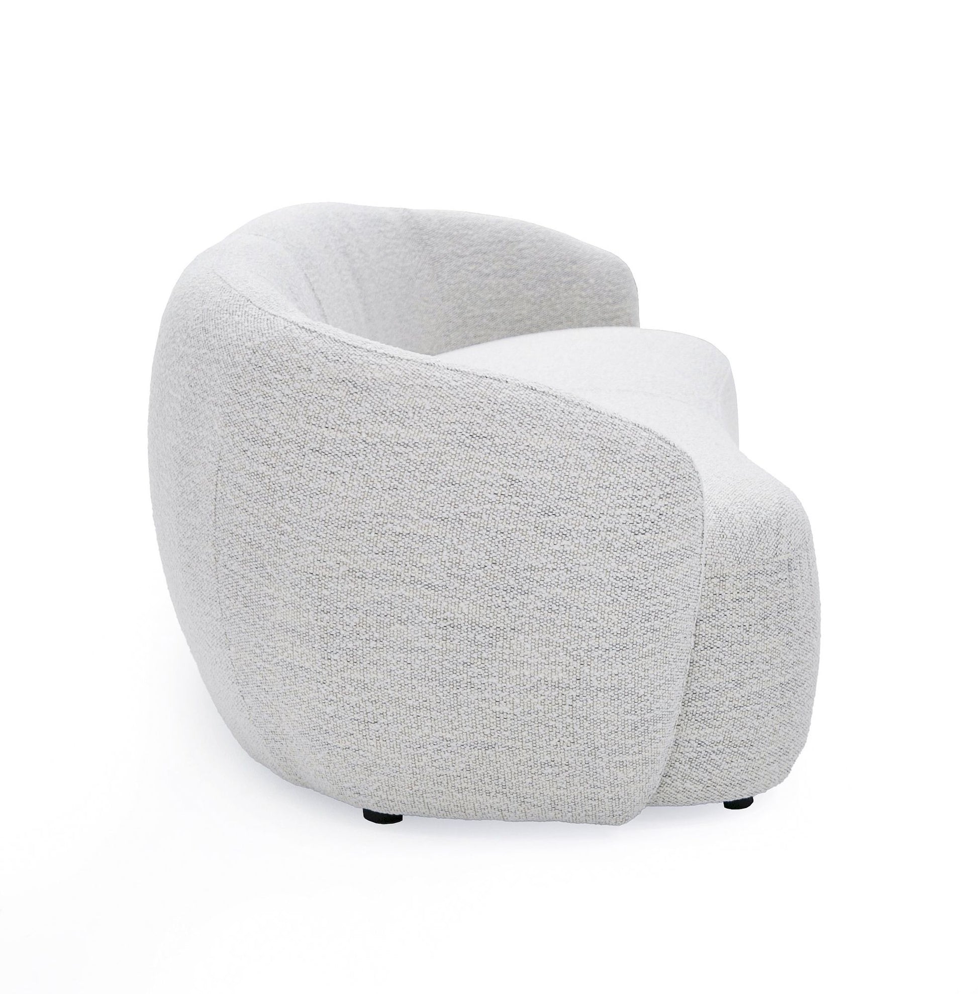 Off White Fabric Sofa With Black Legs