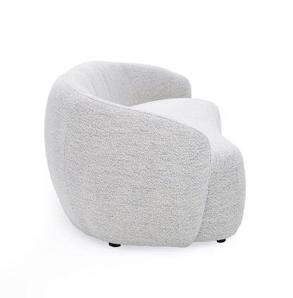 Off White Fabric Sofa With Black Legs