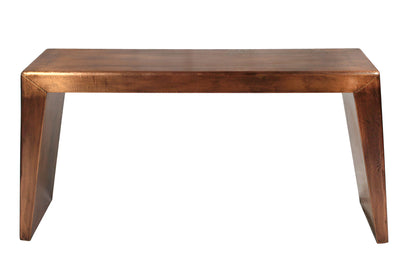 Copper Aluminum Sled Console Table