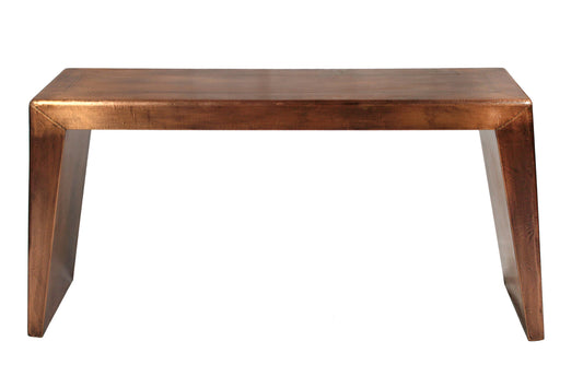 Copper Aluminum Sled Console Table