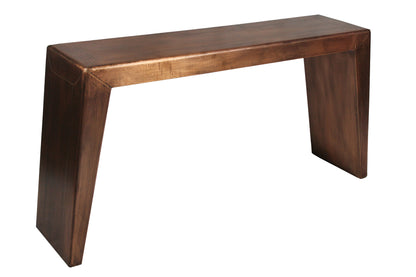 Copper Aluminum Sled Console Table