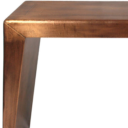 Copper Aluminum Sled Console Table